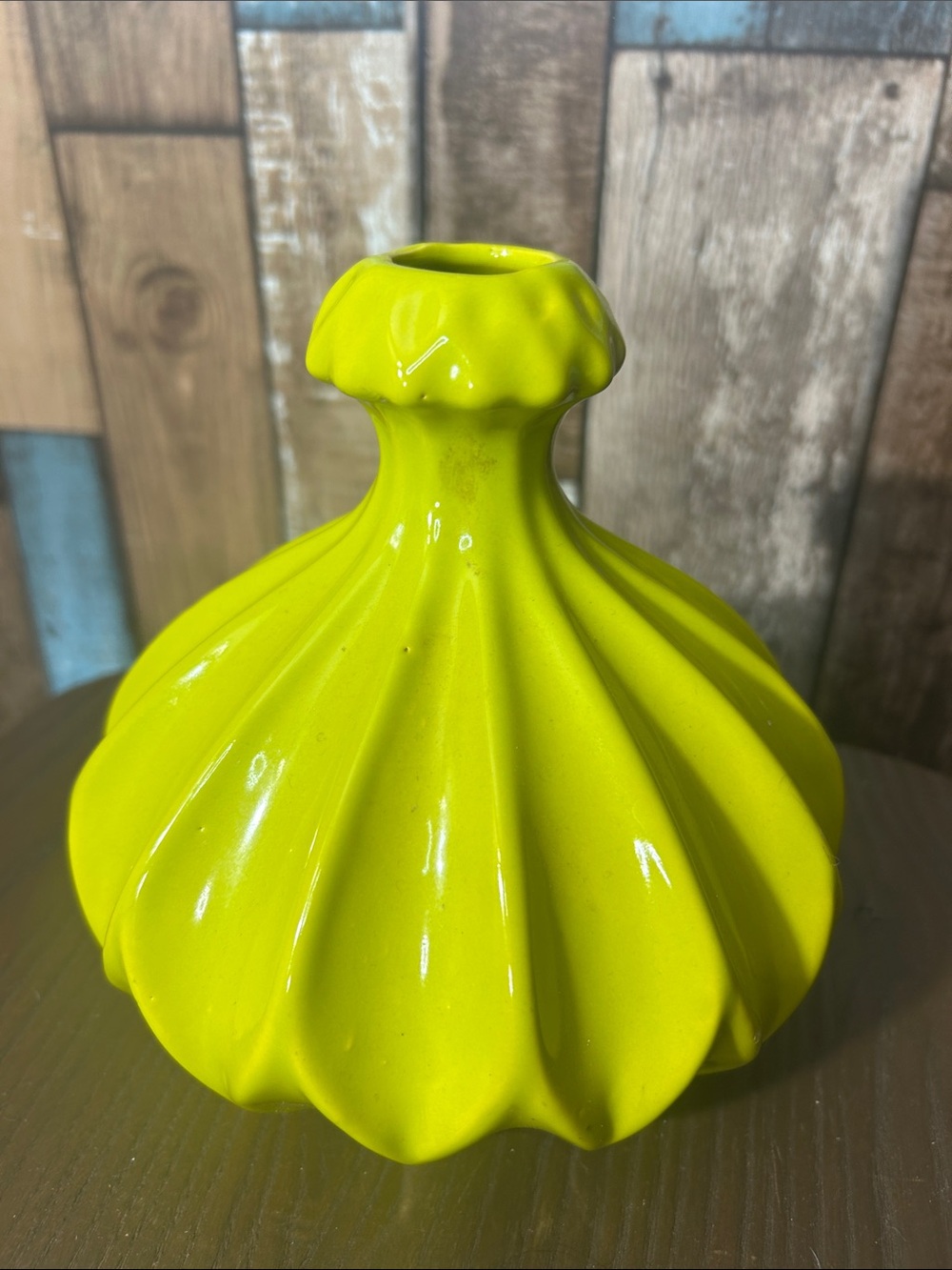 Bright Lime Ceramic Accent Vase - Home Accents